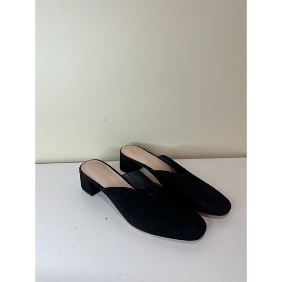 Loeffler Randall Suede Black Heeled Mules - Picture 1 of 7